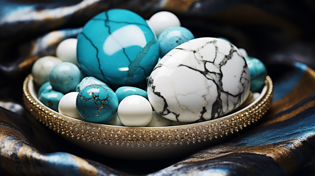 Turquoise And White Howlite