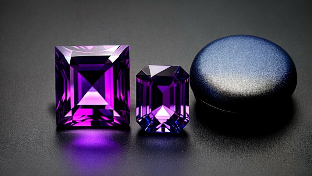 Amethyst and Blue Sapphire Stones