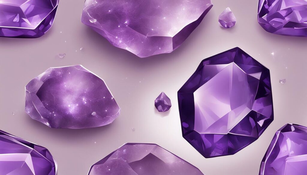 Amethyst stone and crystals