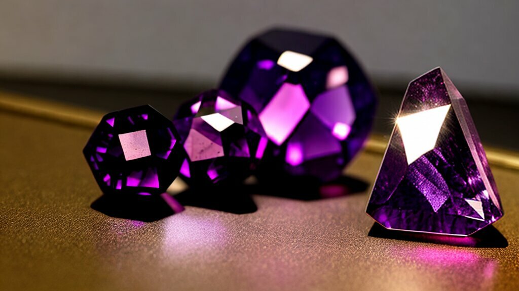 Cut Amethyst Gemstones