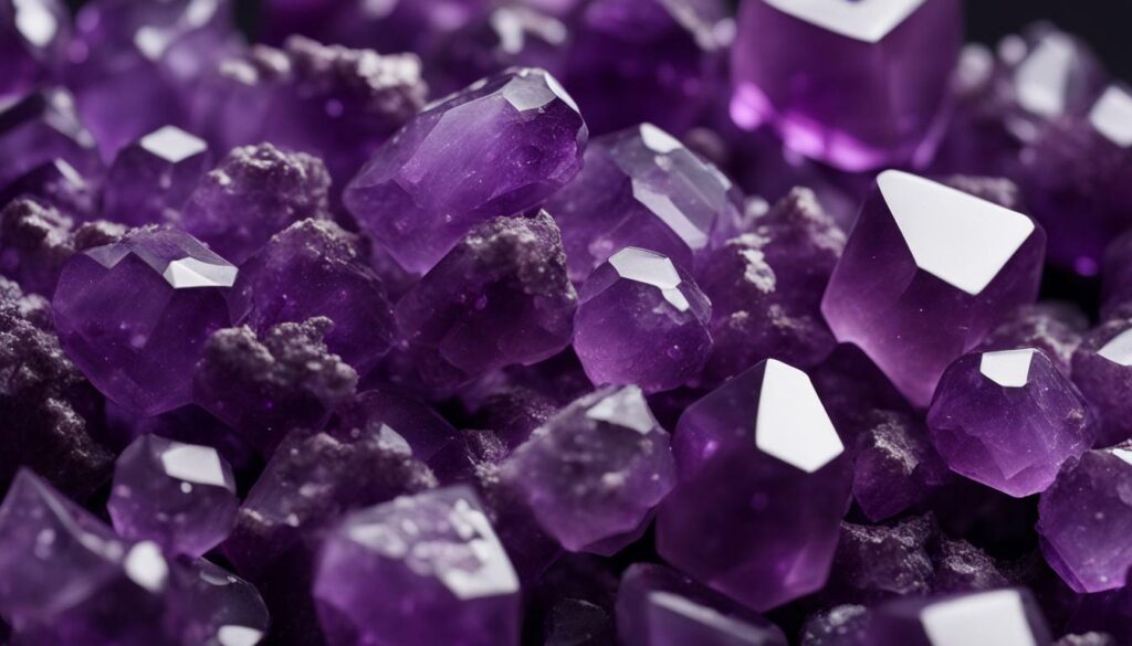 Small amethyst crystals