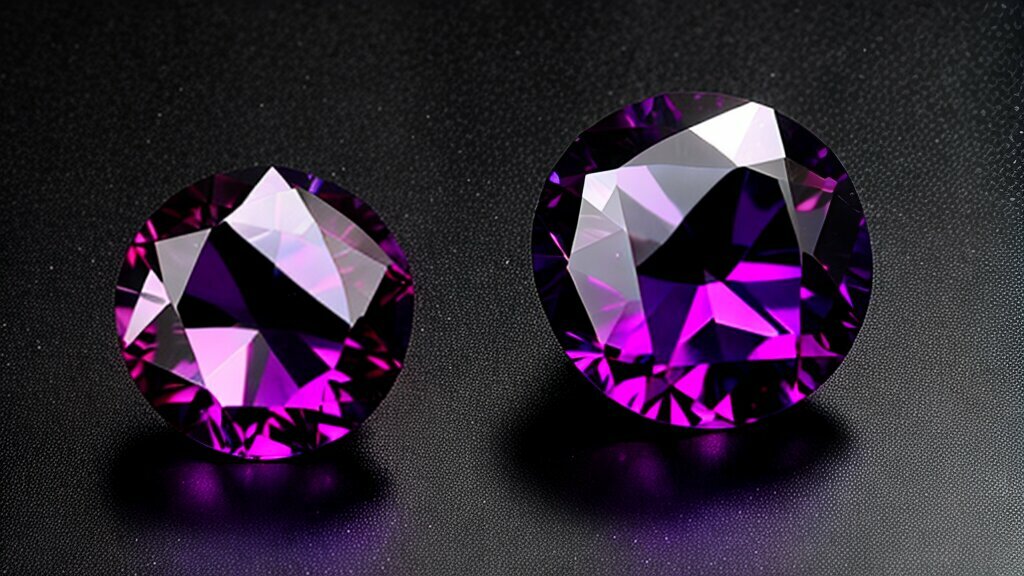 alexandrite and amethyst gemstones