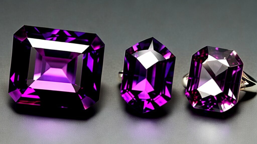 amethyst and alexandrite gemstones