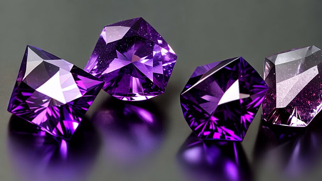 amethyst and blue sapphire gemstones