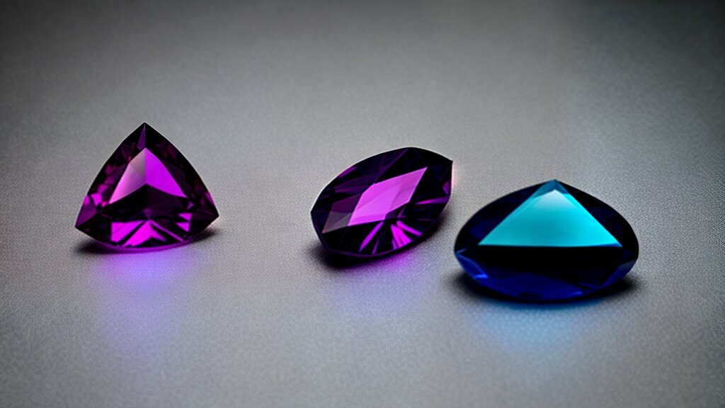 amethyst and blue sapphire gemstones