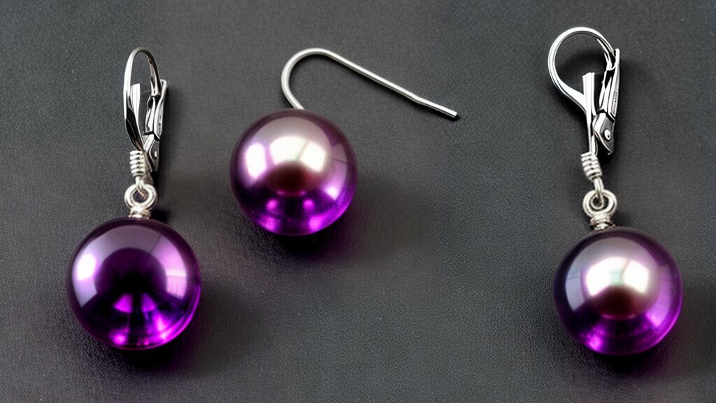 amethyst and pearl earrings