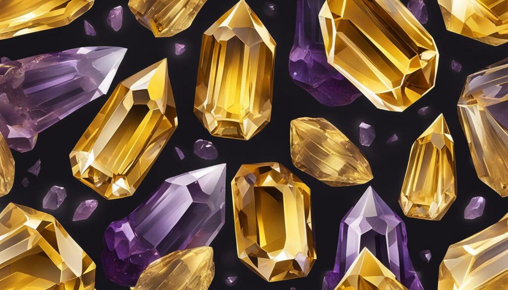 yellow amethyst crystal