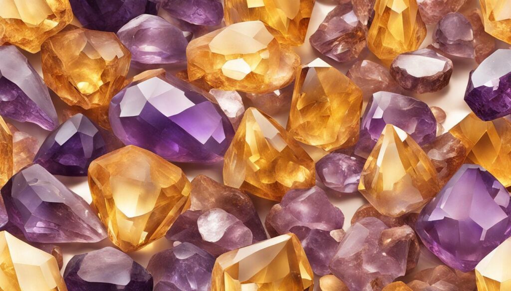 yellow amethyst crystal